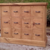 12 drawer small merchants chest